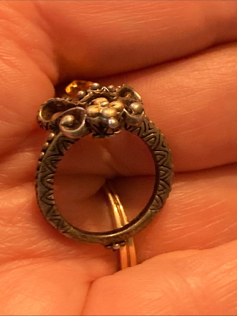 Barbara Bixby 18K + Sterling Silver Ring Sz 6 - Picture 4 of 7